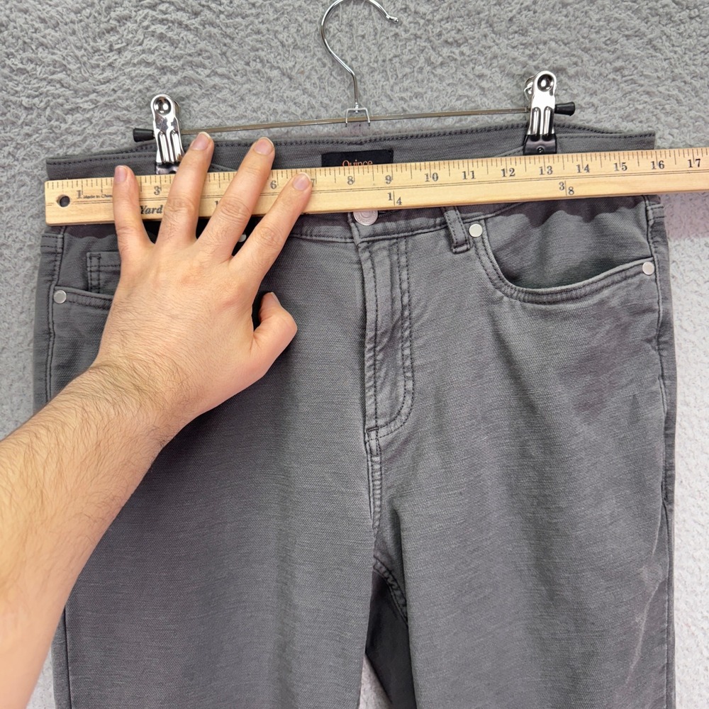 Quince Pants Mens 30x30 Dark Coal Gray French Terry 5-Pocket Preppy Everyday - Picture 6 of 11